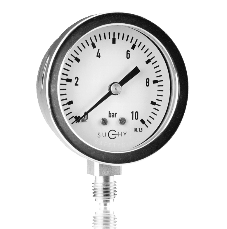 Edelstahl-Rohrfedermanometer Edelstahl-Rohrfedermanometer