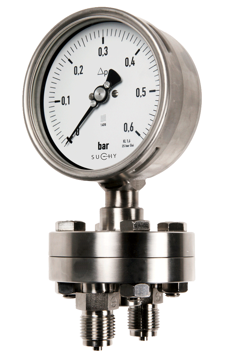 Differenzdruckmanometer mit Plattenfedermessglied