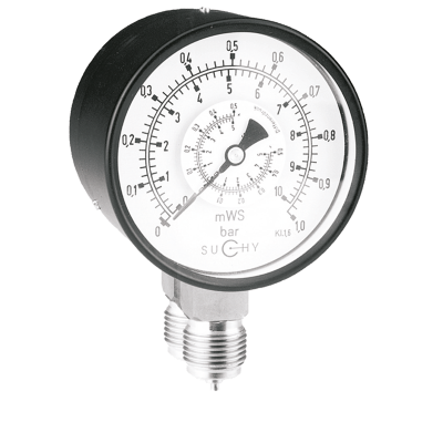 Differenzdruckmanometer mit Rohrfedermessglied