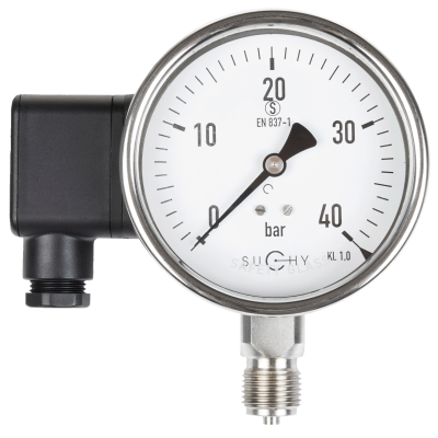 Rohrfedermanometer mit integriertem Drucksensor